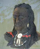 Harris Jones, Big Ear, Cree; Frog Lake Massacre, 1884, oil on canvas