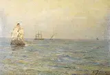 William James Laidlay, Stag Rock - Isle of Wight, oil on hard board