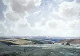 Alfred Crocker Leighton, Mountains at Ghost from Old Banff Highway