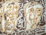André Masson, Untitled - Two Faces #12/50, etching on paper