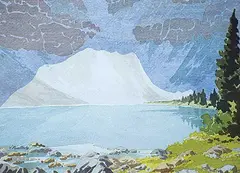 Jim Millard, Bourgeau Lake, 1989, watercolour on paper