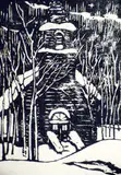 Alexander Johnston Musgrove, Untitled - Early Anglican Church, linoblock on paper