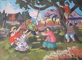 Pauline Thibodeau Paquin, La Balancoise #73/480, photolithographic reproduction on paper