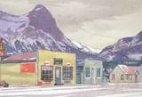 Walter J. Phillips, Canmore, 1947, colour wood block on paper