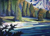 David Pugh, Minnewanka Shore, 1988, oil on canvas