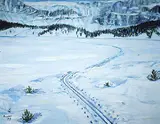 Ralph Jean Rigaux, Ski Trail, Bow Lake, 1993, oil on canvas