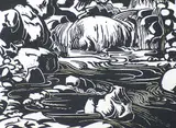 Margaret Shelton, Edith Creek, 1941, lino block on paper