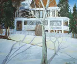 John Harold Thomas Snow, House at Durham & 8th, 1982, acrylic on canvas