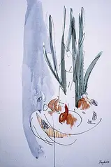 Gordon Snyder, Untitled - Still Life with Onion, 1988, watercolour on paper