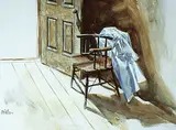 George Balbar, Untitled - Chair and Blouse, watercolour on illustration board