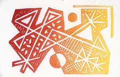 John Banting, Untitled - Abstract #36/45, 1931, colour lino block on paper