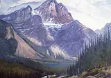 John L. Byrne, Kicking Horse River at Yoho - Mt. Cathedral