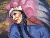 Gerda Christofferson, Self Portrait - Princess O-Hazel-Toe, Stoney, 1945, oil on canvas board