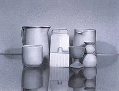 Richard Thomas Davis, New Ceramics, 1986, pencil on paper