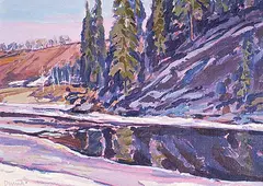 Summer Reflections by William Duma, 1982, oil on canvas board, sold Apr 1993