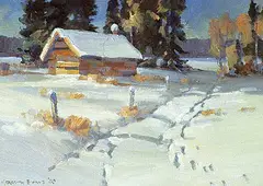 Meredith Evans, Heavy Snowfall, Stoney Plain, 1980, oil on canvas
