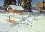 Meredith Evans, Heavy Snowfall, Stoney Plain, 1980, oil on canvas
