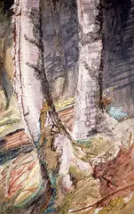 Untitled - Forest Pastoral by Thomas Mower Martin, watercolour on paper, sold Apr 1993