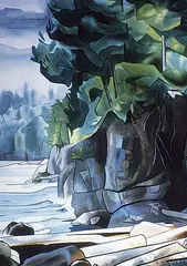 Leonard J. Matte, Bowen Island, 1989, watercolour and ink on paper