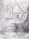 Francis Douglas Motter, Untitled - Rural Landscape #10/12, etching on paper