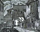 James McLaren Nicoll, Chinese Courtyard #A.P., 1979, etching on paper
