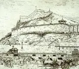 Robert Pilot, Untitled - Quebec Scene, etching on paper