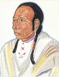 Percy Plain Woman, Untitled - Indian Portrait, 1936, coloured pencil on paper