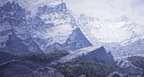 Deborah Lougheed Sinclair, Summit to Summit - Mt. Temple, 1987, acrylic on canvas