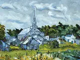 Dan Delaney, St. Alexis, Laurentiens, 1969, acrylic on board
