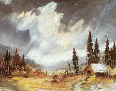 Meredith Evans, Near Pocohontas, Jasper, 1972, oil on board