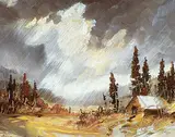 Meredith Evans, Near Pocohontas, Jasper, 1972, oil on board
