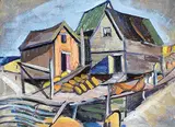 Leroy Zwicker, Portuguese Cove, N.S., oil on board