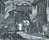 James McLaren Nicoll, Chinese Courtyard #A.P., 1979, etching on paper