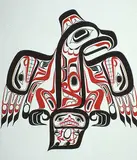 Haida Eagle - Gut #154/195 by Bill Reid, 1978, silkscreen on paper, sold Oct 1992