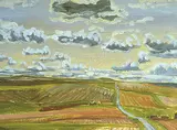 Rolling Prairie by Robert F.M. McInnis, 1981, oil on canvas, sold Oct 1992