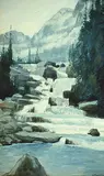 Harold Thomas Faulkner Smith, The Giant Steps, Paradise Valley, Alberta, 1933, watercolour on paper