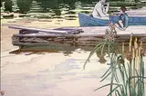 Walter J. Phillips, Rest, 1923, colour wood block on paper