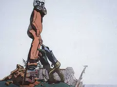 Planting a Zunuk by Walter J. Phillips, 1930, colour wood block on paper, sold Oct 1992