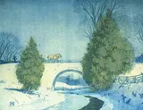 Frederick Stanley Haines, Untitled, colour etching on paper