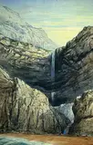 Washington Friend, Untitled - Waterfall, watercolour on paper