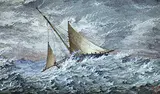 Bloomfield Douglas, R.... Cruiser, Fore Reaching in a Gale, Chester 30.11.97, 1897, watercolour on paper