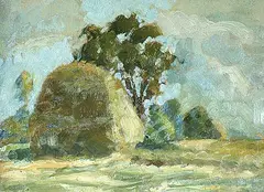 James M. Donnell, Untitled - Haystack, 1915, oil on panel