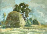 James M. Donnell, Untitled - Haystack, 1915, oil on panel