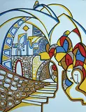 Daphne Odjig, Spirit of Jerusalem #172/250, offset lithograph on paper