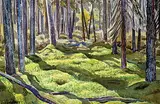 Ernest Friedrich Lindner, Untitled - Light in the Forest Clearing