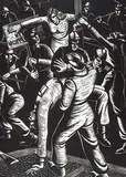 Harley Walter Blait Parker, Controversy, wood block on paper