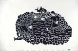Noah Echalook, Untitled - Men Fishing #1/40, 1976, relief print on paper