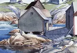 Untitled - Maritime Scene by Mary Marguerite Porter Zwicker, watercolour on paper, sold Jan 1992