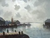 Arthur Lidstone, Blue Rocks, Nova Scotia, 1956, oil on canvas board