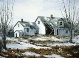 Don Scott, Untitled - Rural Farm, 1976, acrylic on board
